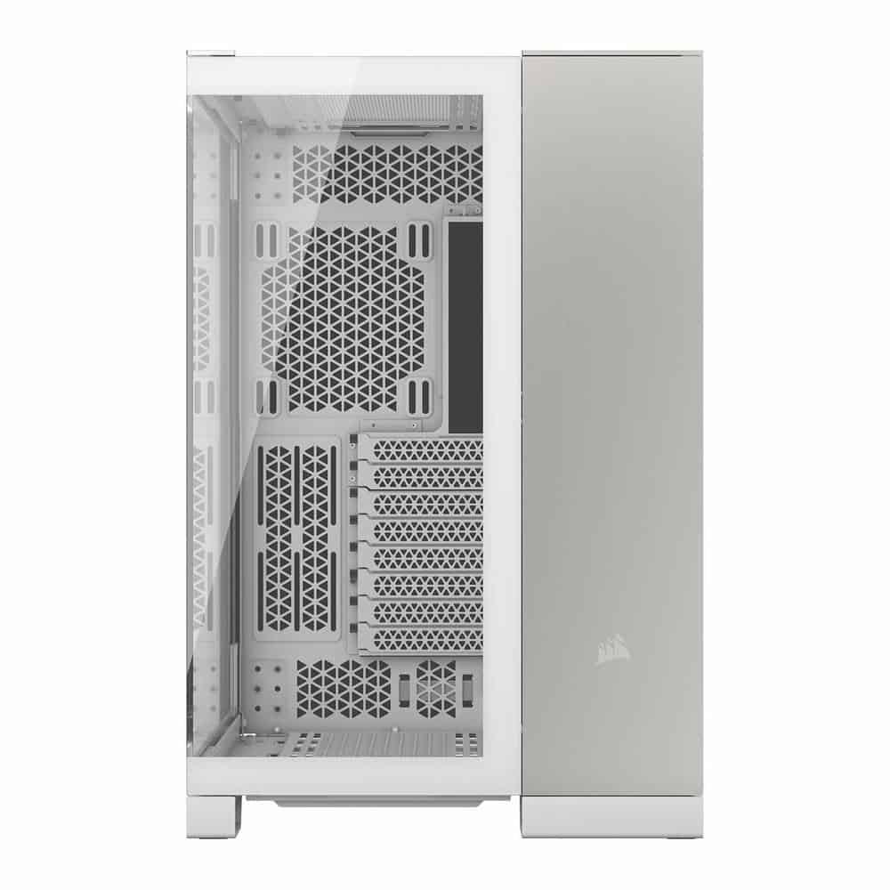 (image for) Corsair 6500X White/Satin Grey Aluminium Dual Chamber Tempered Glass Mid Tower PC